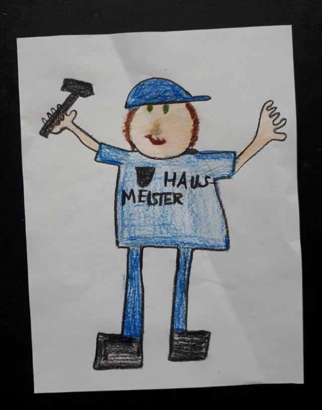 Hausmeister Martin-gemalt von seinem Enkel Jannick